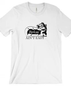 Thefishingshop Hookin' Ain't Easy Men's T-Shirt Casual Wear