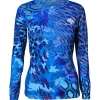 Salty Scales Performance Shirts Womens Camo Purple Fishing Sun Shirt