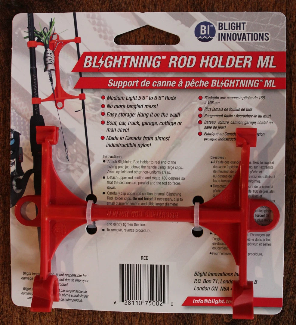 Blight Innovations Miscellaneous Blightning Rod Holder 020301 ML (Medium Light), Red, Nylon