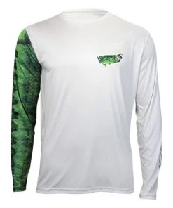 Salty Scales Largemouth Bass Long Sleeve Scale Sun-Shield Youth Performance Gear