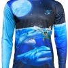 Salty Scales Mens Shark Performance Long Sleeve Youth