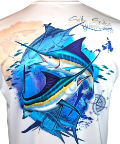 Salty Scales Marlin Long Sleeve Fishing Performance Shirt Performance Gear