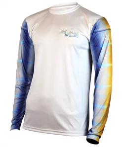 Salty Scales Marlin Long Sleeve Fishing Performance Shirt Youth