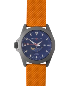Hook & Gaff Sportfisher II Blue Moonphase - Orange Dive Strap Watches