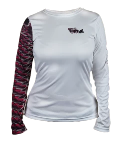 Salty Scales Womens Redfish Pink Scale Armour Performance Gear